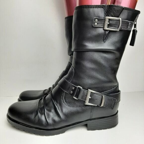 Blondo Black Leather Combat Boots - Picture 8 of 13